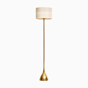 Swedish Brass Floor Lamp from Stilarmatur, 1950s