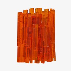 Large Orange Wall Light by Claus Bolby for CeBo Industri