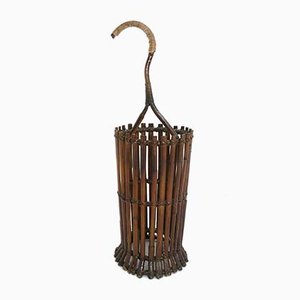 Mid-Century Modern Italian Bamboo Stick Holder or Umbrella Stand, 1950s