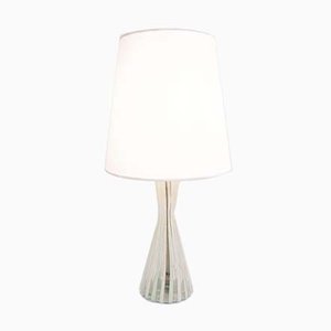 Striped Celadon Glass Table Lamp from Venini, 1956