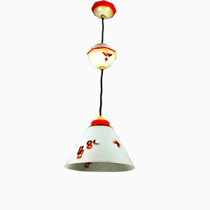 Lámpara de techo vintage de Schott Jena