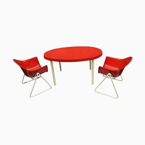 Table et Chaises pour Enfant par Walter Papst pour Wilkhahn, 1960s, Set de 3