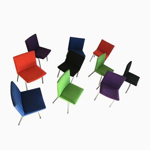 Sillas Airport de Hans J. Wegner para AP Stolen, tapicería personalizable, años 60. Juego de 10