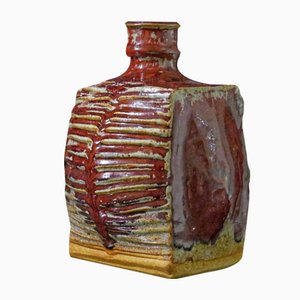 Glasierte Ribcage Vase von Gösta Grähs & Kerstin Hörnlund, 1980er
