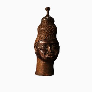 Yoruba Artist, Head, 1950s, Bronze Sculpture