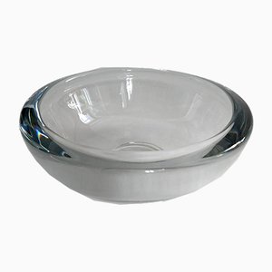 Swedish Hand-Blown Crystal Bowl, 1960s