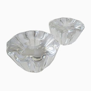 Swedish Crystal Candleholders from Orrefors, 1960s, Set of 2