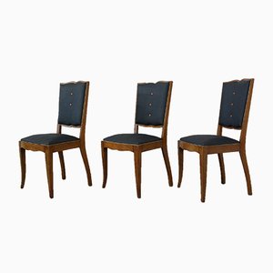 French Art Deco Dining Chairs, 1930s, Set of 6