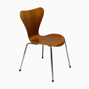 3107 Esszimmerstühle aus Teak von Arne Jacobsen für Fritz Hansen, 1996, 2er Set