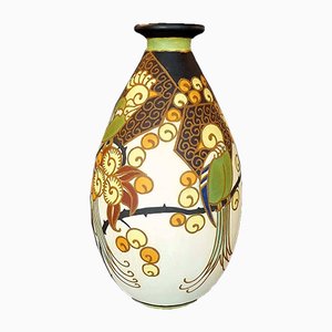Art Deco Ceramic Vase from Boch Frères Keramis, 1926