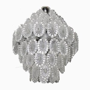 Crystal Glass Chandelier, 1960s