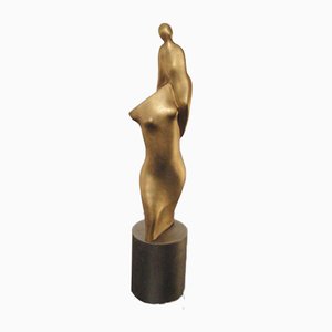 Figura moderna vintage grande de bronce