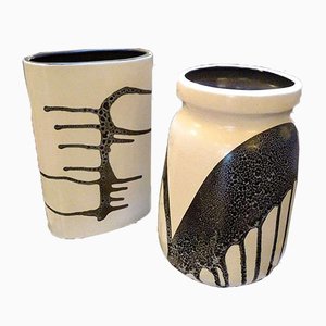 Ceramic Zebra Vases from Lapid, 1960s, Set of 2