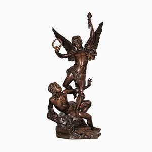 Antike Skulptur aus Bronze von Charles Vital-Cornu