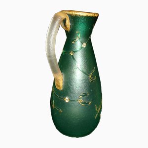 Antique French Art Nouveau Acid Etched Glass Vase from Daum