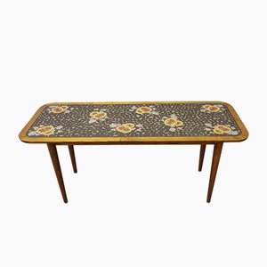 Mesa de centro alemana Mid-Century con mosaico de Berthold Müller