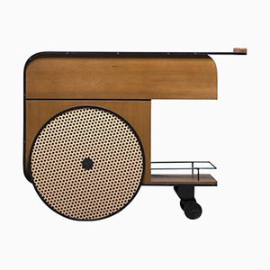 Chariot de Bar Trink en Teck par Studio Caramel pour Kann Design