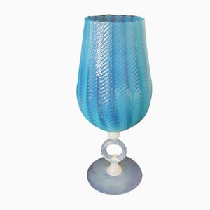 Italienische Opalglas Glasvase, 1950er
