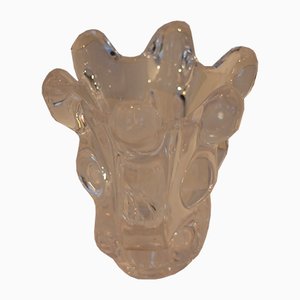 Vase Mid-Century en Cristal de Art Vannes, France, 1950s