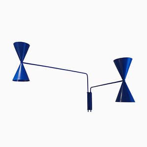 Blue Pantone Bat Light with 2 Arms by Juanma Lizana