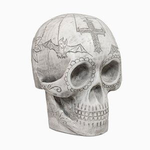 Decorative Marble Skull Ornament by Dominic Hurley, 1980s