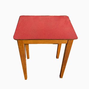 Mid-Century Beech & Formica Side Table