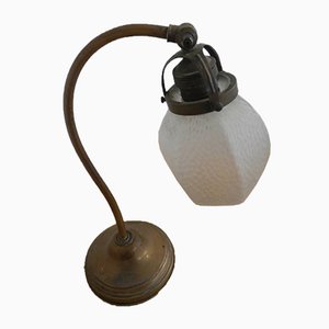 Italienische Messing Tischlampe, 1920er