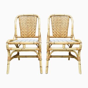 Set of Mid-Century Bamboo Chairs