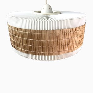 Danish Acrylic & teak Pendant Lamp, 1950s