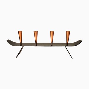 Portacandele Mid-Century di Gunnar Ander per Ystad-Metall, set di 2