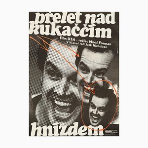 One Flew Over the Cuckoo's Nest Original Vintage Movie Poster, Czech, 1978