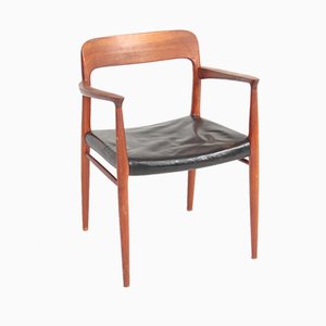 Canapé Mid-Century en Teck et Cuir Patiné par Niels Otto Møller pour J. L. Møllers, années 60