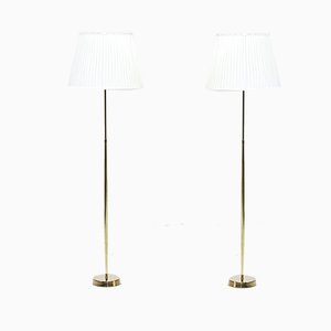 Swedish Brass Floor Lamps from ASEA, 1950s, Set of 2