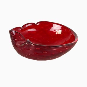 Vintage Italian Murano Glass Strawberry Bowl from Seguso Dalla Venezia, 1970s