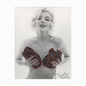 Marilyn Red Classic Charcoal Roses Photograph by Bert Stern, 2012