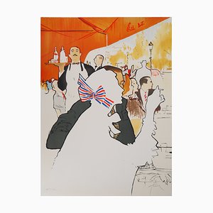 En terrasse Lithographie von René Gruau