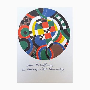 Reimpresión de Fotolitografía Hommage Ã Igor Stravinsky de Euterpe, Hommage de Sonia Delaunay