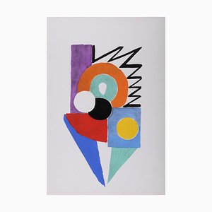 Pochoir Reprint Kostüme von Sonia Delaunay, 1969