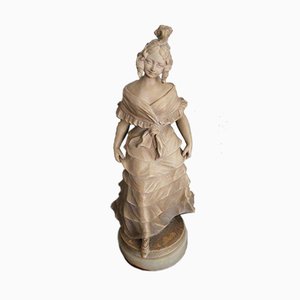 Terracotta Lady in Evening Dress Sculpture from Alphonse Henry Nelson