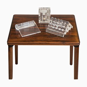 Portapenne e portalettere vintage in vetro acrilico di Guzzini, set di 3