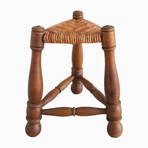 Tabouret Tripode Tressé, 1960s