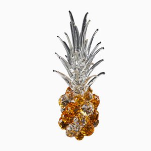 Kleine bernsteinfarbene Ananas aus Kristallglas von VGnewtrend