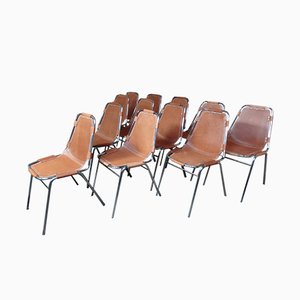 Les Arcs Stühle von Charlotte Perriand für Cassina, 1968, 12 Set