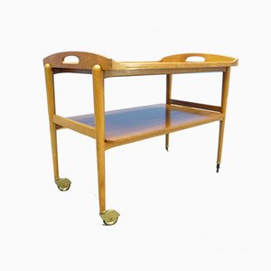 Walnut Serving Trolley from Lotos, 1960s