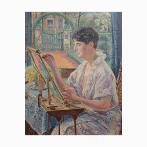Pittura da donna di Franz Ludwig Kiederich, anni '30