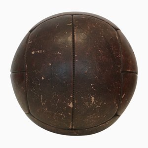 Balón medicinal vintage de cuero de 4 kg, años 30