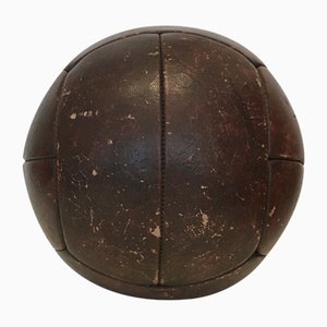 Vintage 4kg Medizinball aus Leder, 1930er