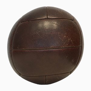 Vintage 4kg Medizinball aus Leder, 1930er