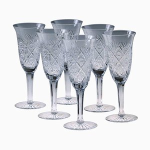 Set di bicchieri in cristallo di Moser, Repubblica Ceca, anni '60, set di 24
