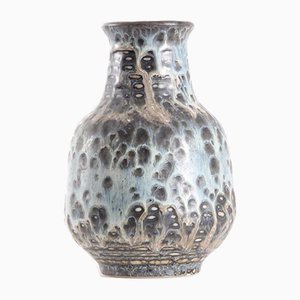 Scandinavian Blue Ceramic Vase attributed to Gunnar Nylund for Rörstrand, 1960s